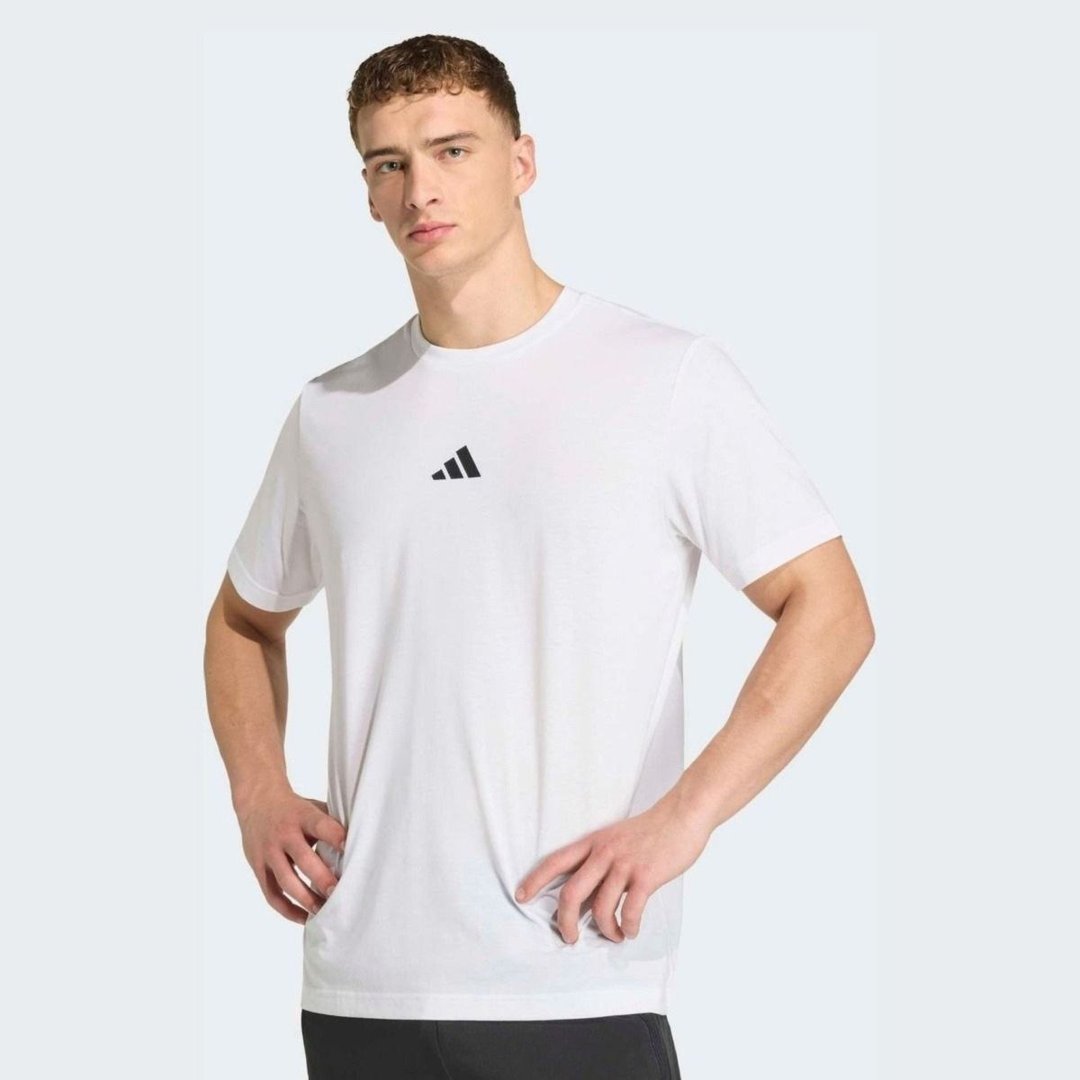 Camiseta Masculina Treino Básica adidas Branco Liso G Lisa