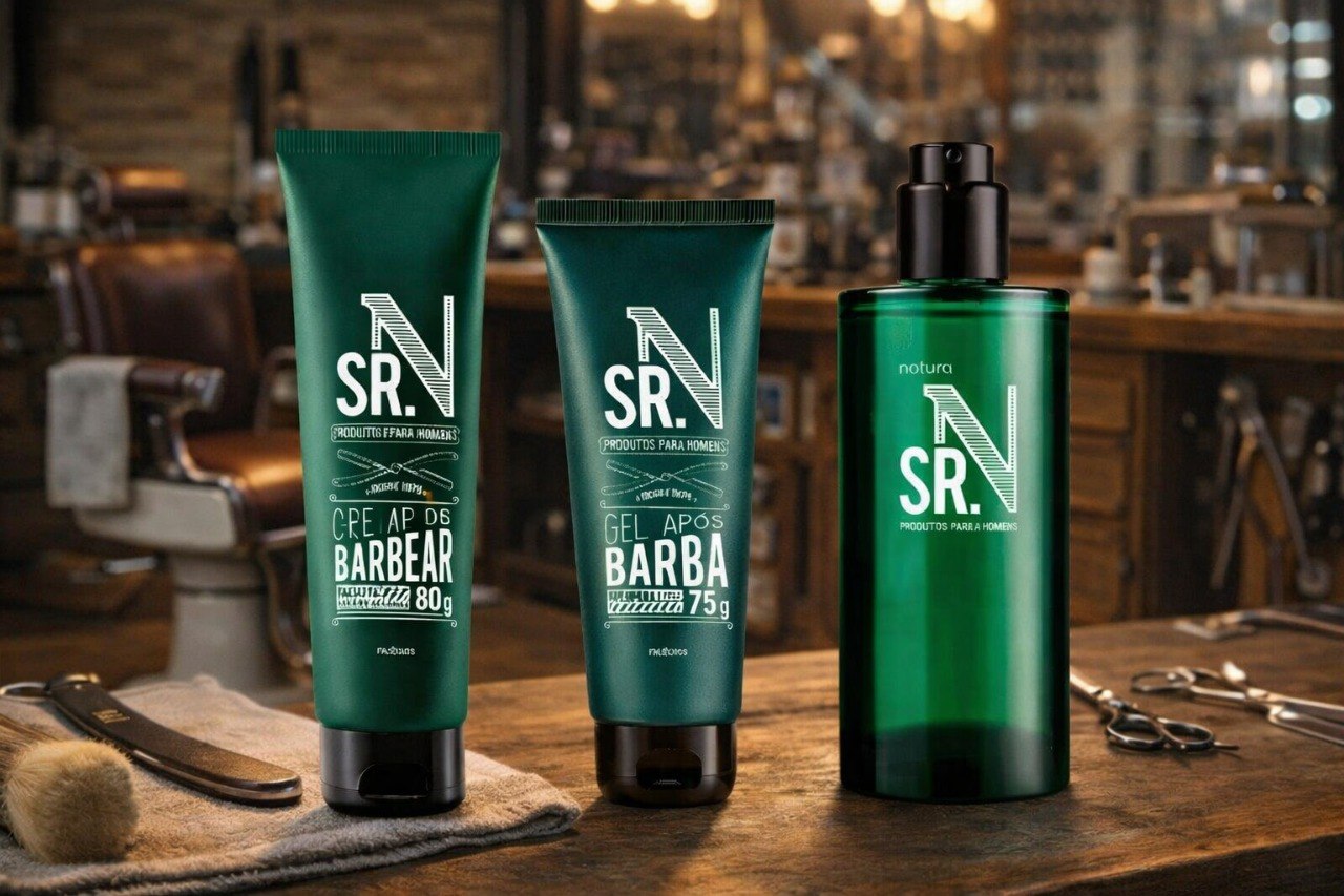 Kit Sr. N, Creme de Barbear e Gel Pós Barba (3 produtos)