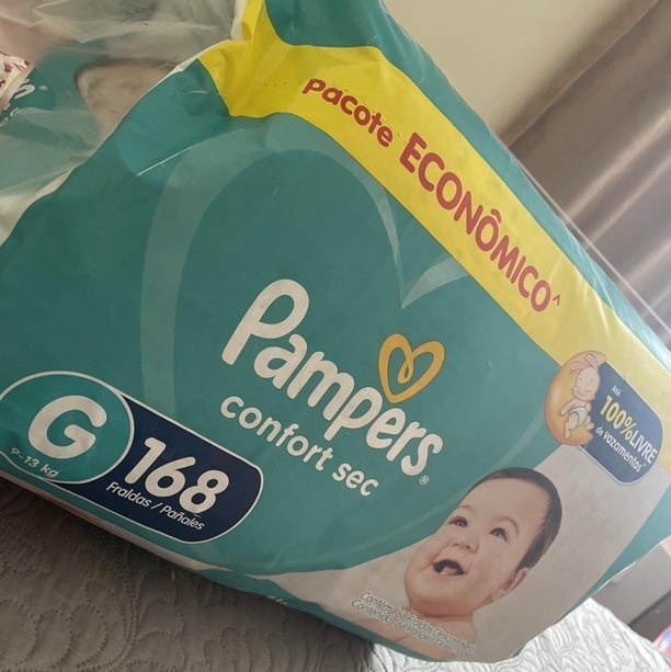 Pacotão de Fralda Pampers Confort Sec Tam. G - 168 Unidades