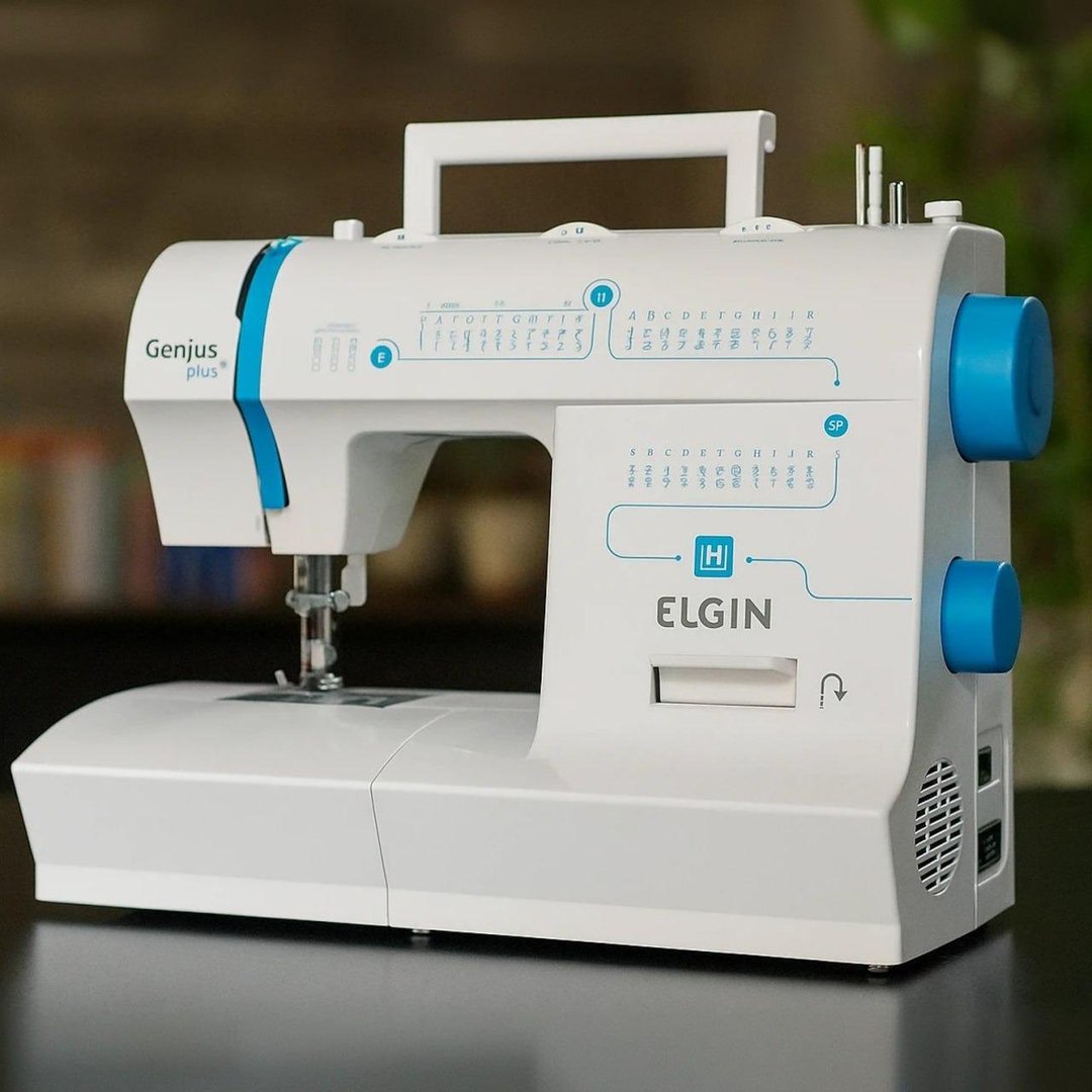 Máquina De Costura Genius Plus Jx-4035 Elgin Cor Branco