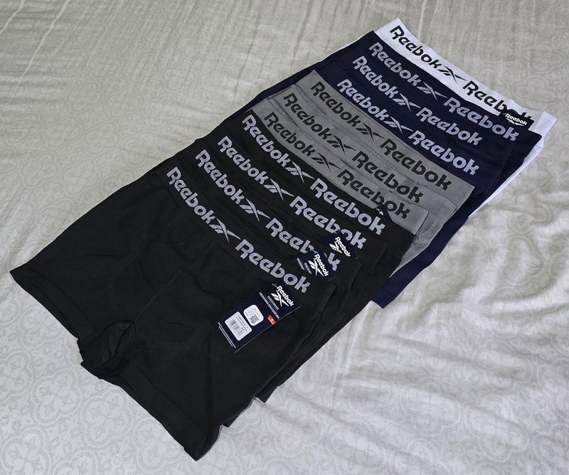 🤓Kit 10 Cuecas Reebok Masculino Boxer Box Microfibra Adulto