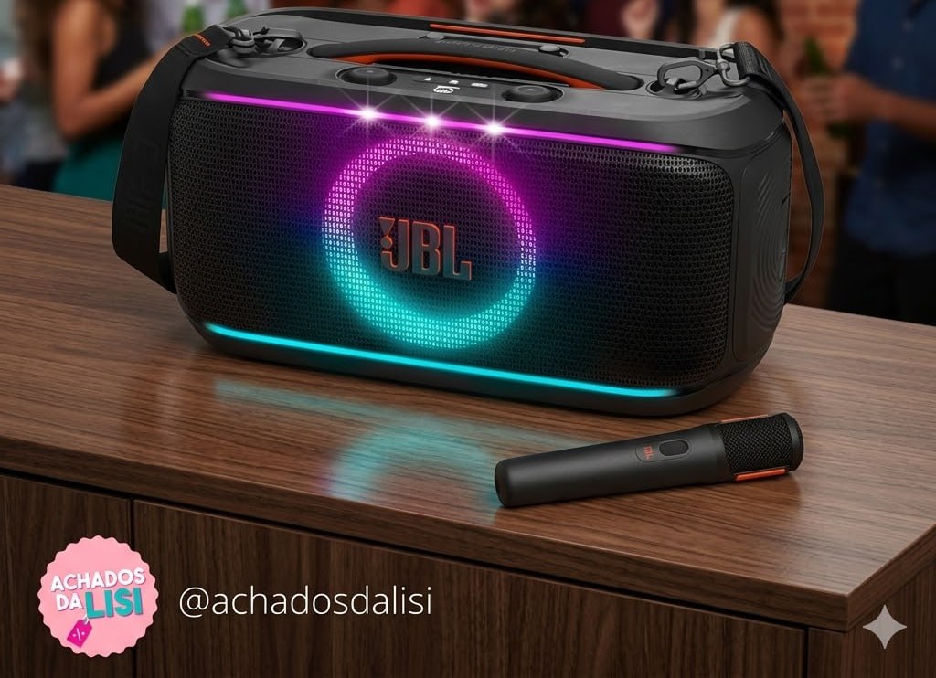 Caixa De Som Jbl Partybox On The Go 2 Preta Com Microfone Preto