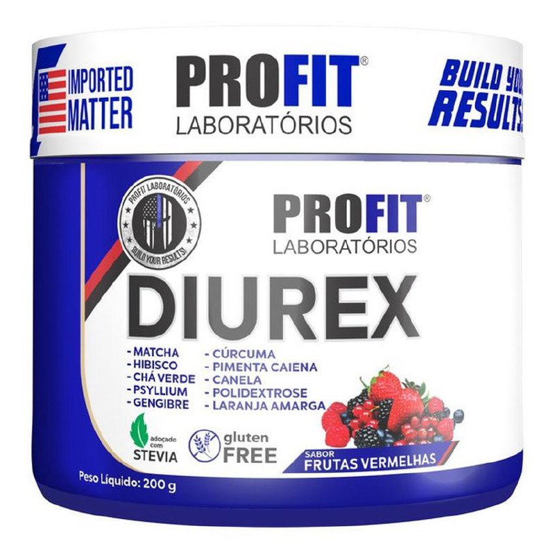 Diurex Chá Diurético Termogênico Detox 200g - Profit Sabor Frutas Vermelhas Fruta Vermelha...