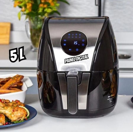 Fritadeira Air Fryer Britânia Bfr41pi Digital Inox 1500w Cor Preto 127v - PHILCO