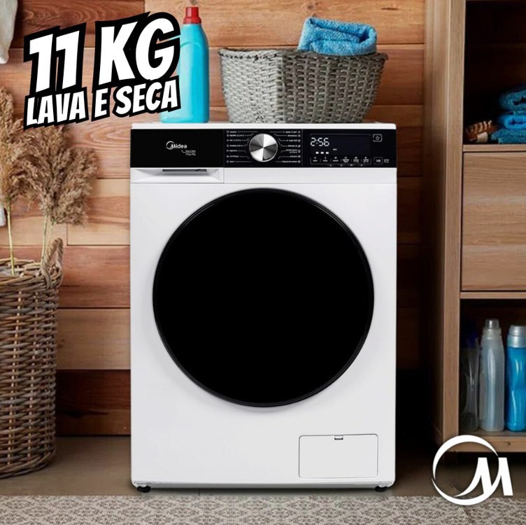 Lava e Seca 11kg Branca Midea Master Clean Conectada MFM01D110WB/WKBR04-127v
