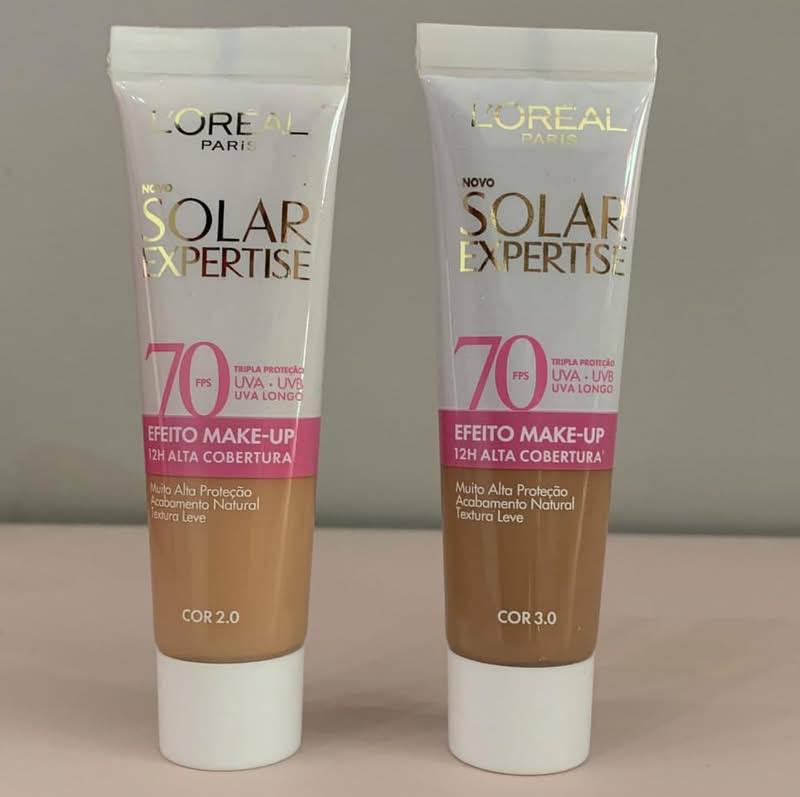 Protetor Solar Facial com Cor FPS 70 Alta Cobertura - L'Oréal Paris Solar Expertise Efeito Make Up - Cor 2.0 30g