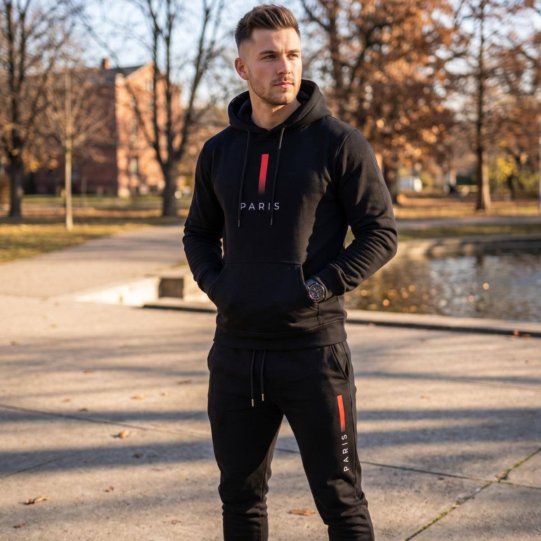 Conjunto Moletom Calça Unissex Paris Canguru