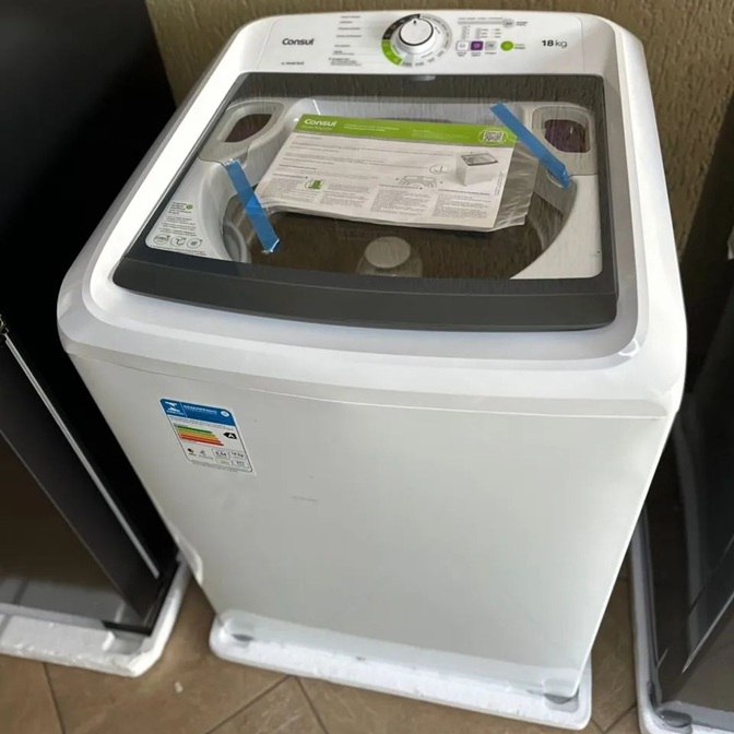 Lavadora de Roupas Consul 18kg Cesto Inox 16 Programas Lava Edredom king - 220v