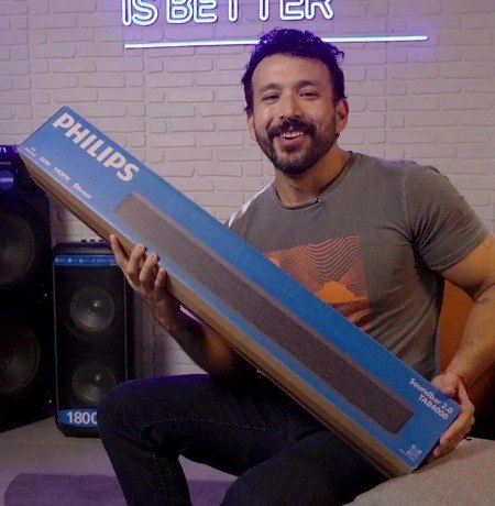 Soundbar PHILIPS TAB4000 Aparelho de Áudio para TV com Bluetooth HDMI ARC e USB, Áudio Potente com Graves Intensos - Bivolt