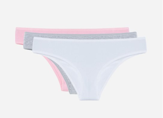 Kit 03 Calcinhas Biquíni em Algodão com Lateral Média Delcotton Branco/ Cinza/ Rosa 2
Kit ...