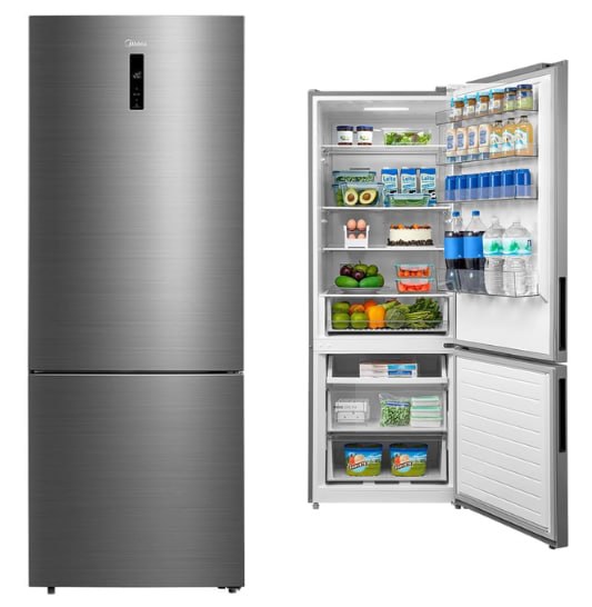 Midea Geladeira Inverse Frost Free 416L Inverter cor Inox Midea MDRB593FGD463 - Bivolt