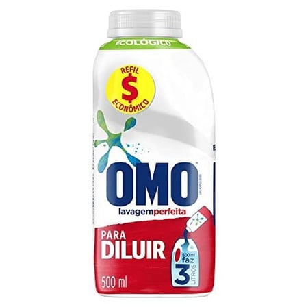 OMO Lavagem Perfeita Para Diluir - Sabão Liquido Concentrado 500Ml