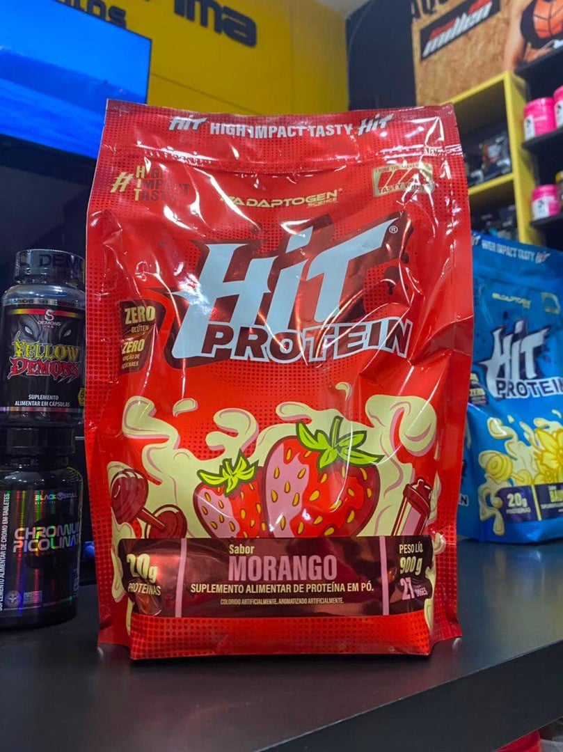 HIT Protein 900g Sabor Morango – Adaptogen Scinece