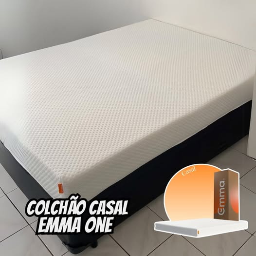 🤓Colchão Queen Emma One Light - 158x198x18cm, Colchão de Espuma com 2 Camadas, Firmeza Id...