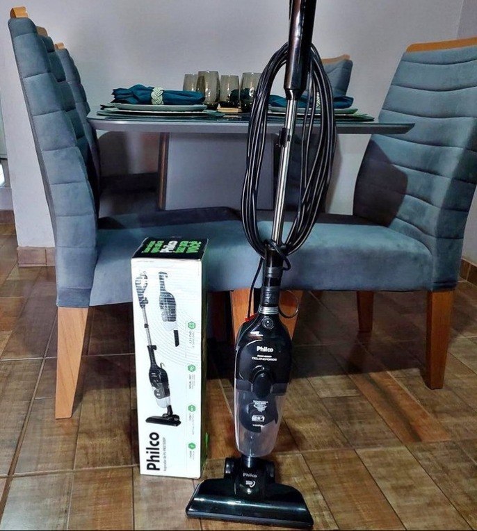 Aspirador de Pó Vertical Philco 2 em 1 Filtro Ciclone 1450W - 220v