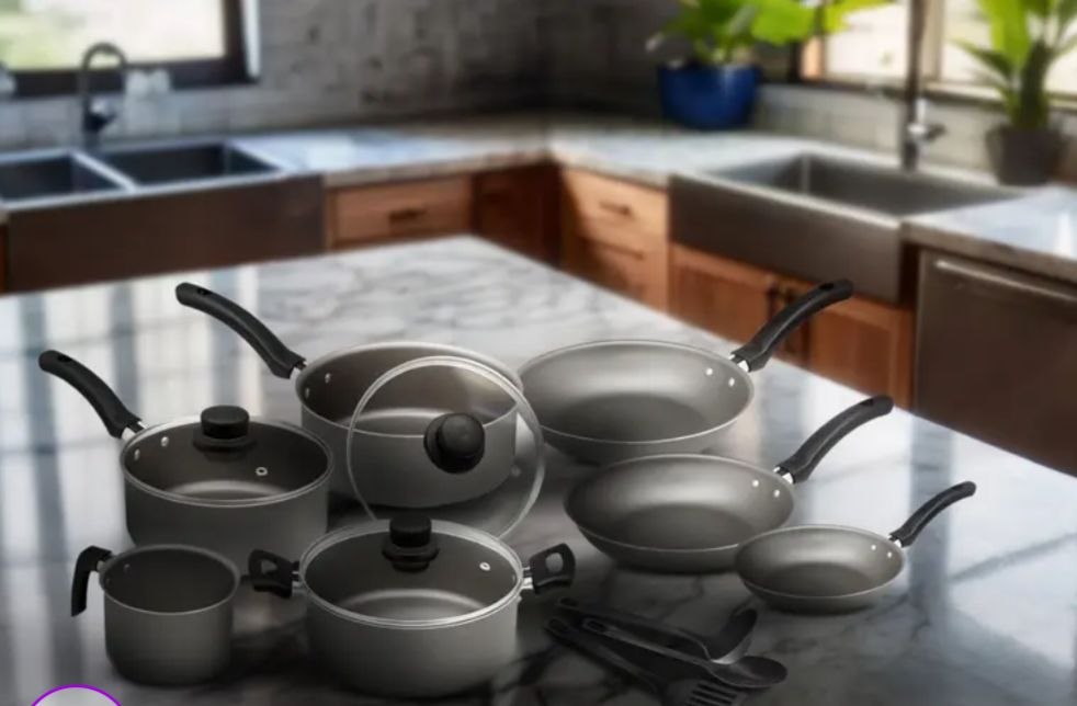 Jogo de Panelas Eirilar Antiaderente de Alumínio Grafite 10 Peças Facility