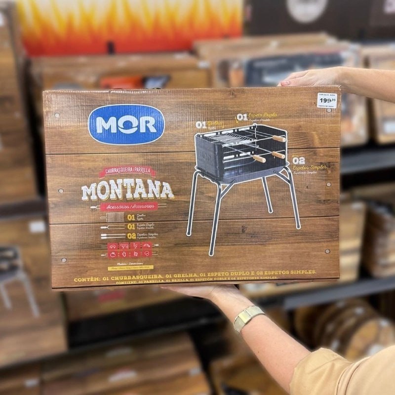 Churrasqueira Móvel Mor Montana 3005 54cmx35cmx64cm