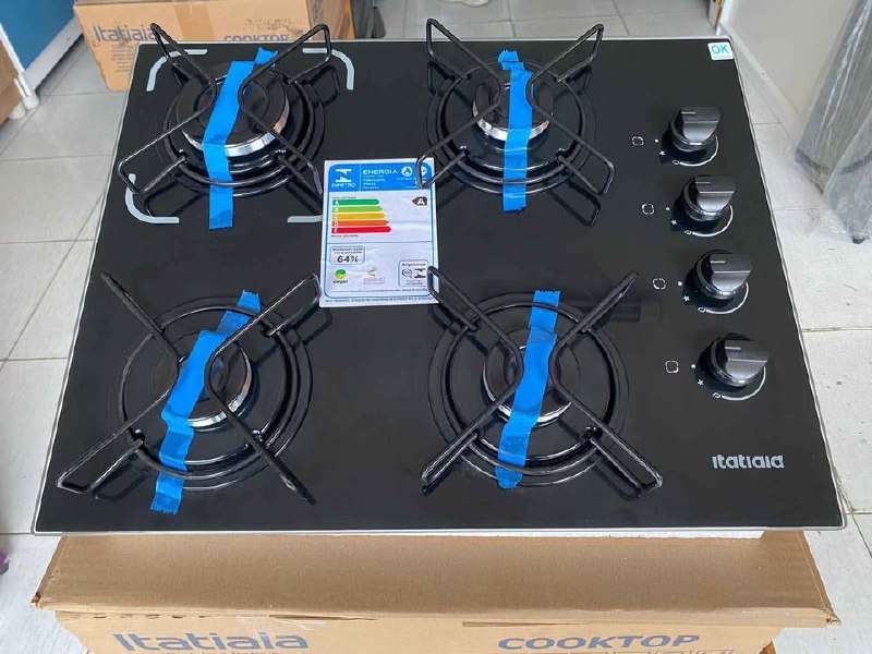Cooktop 4 Bocas Itatiaia Essencial  Mesa de Vidro Temperado Acendimento Automático - Bivol...