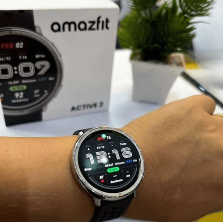 Relógio Inteligente Amazfit Active 2 Amoled 1.32 Gps, Redondo, Bluetooth, 160 Modos Esport...