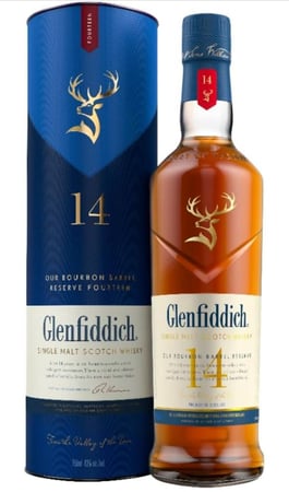 Whisky Glenfiddich 14 Anos Single Malt Maturado Barris Ex-Bourbon