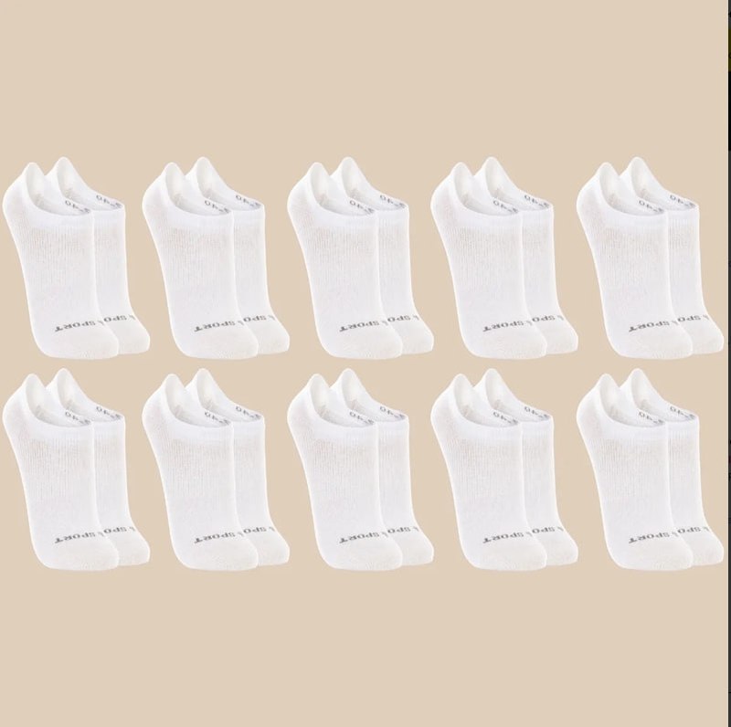 Kit 10 Pares De Meias Lupo Soquete Invisível Sport