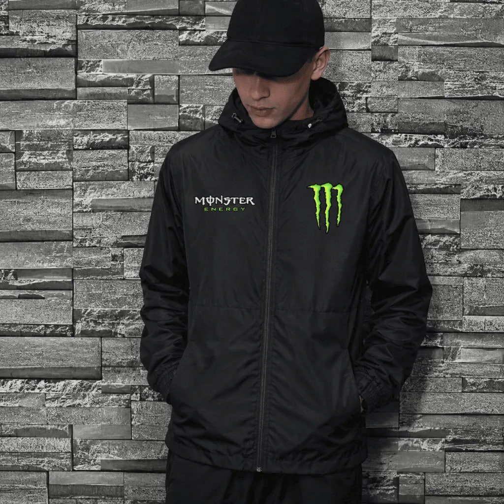 Jaqueta Corta Vento Monster Impermeável Unissex Sportivo Top Preto Gg