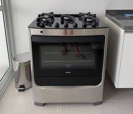 Hornillo de mesa de vidrio Inox, 5 bocas, cóncavos, CFS5VARUNA, Bivolt