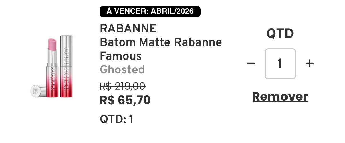 Batom Matte Rabanne Famous