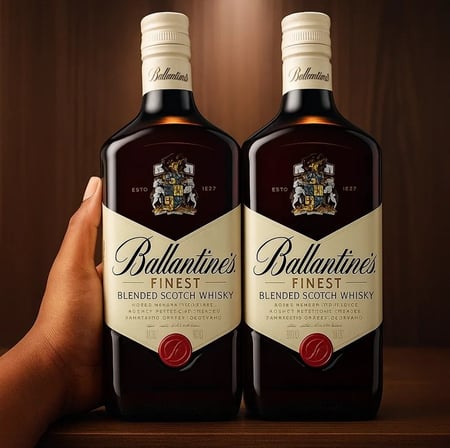 Kit Whisky Escocês Ballantines Finest 1litro com 2 unidades