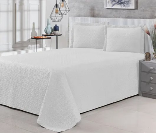 🤓Cobre Leito Veneza Casal 3 Peças Variadas Cores