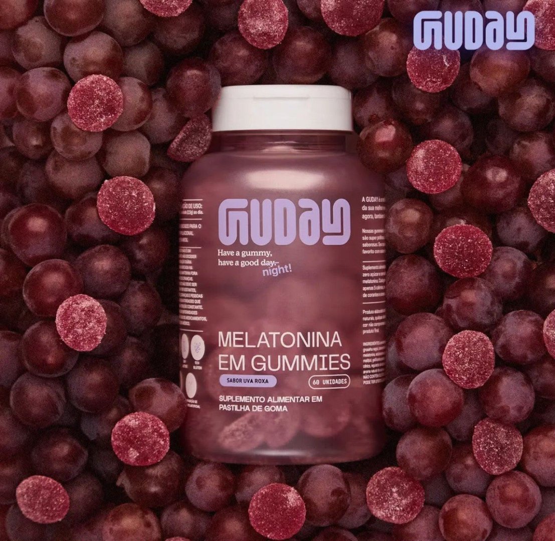Melatonina Guday Sabor Uva Roxa ( Rende 60 doses 2 meses)