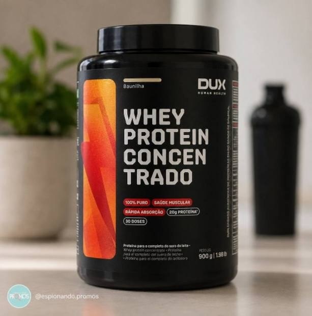 Whey Protein Concentrado Pote (900g) - Sabor Baunilha