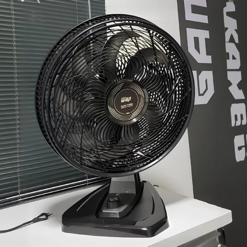 WAP Ventilador de Mesa e Parede 50cm FLOW TURBO, com Tecnologia Silenciosa e Econômica, 8 ...