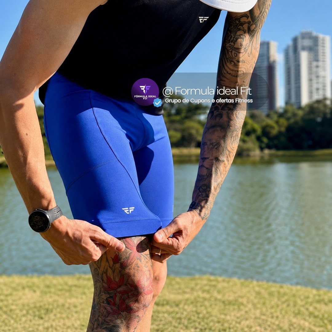 Bermuda De Compressão Masculina Com Bolso