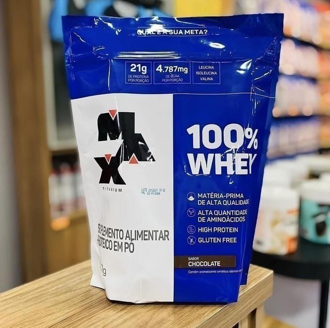 100% Whey Refil (900g) - Chocolate, Max Titanium