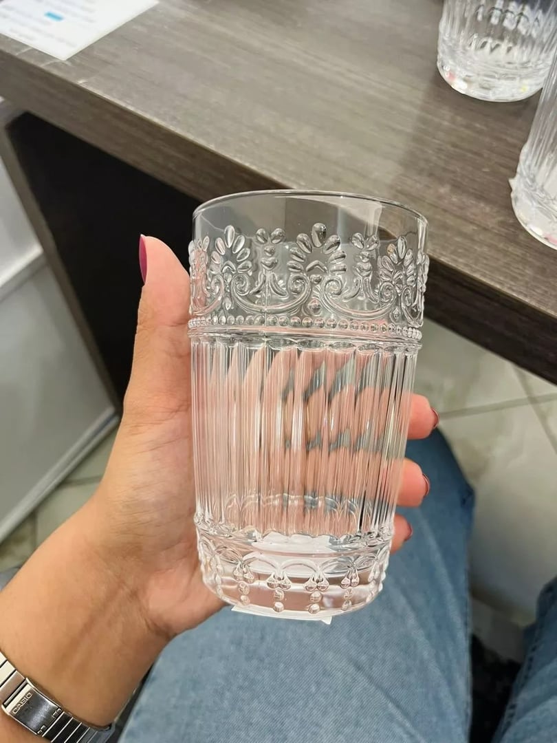 Conjunto 6 Copos Mauve Wolff 350ml Vidro Copos para Agua Sucos Bebidas Mesa Posta e Uso...