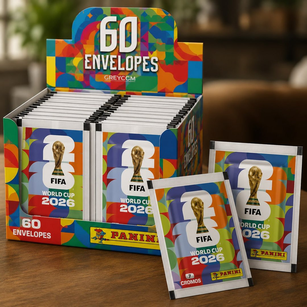 60x Envelopes Álbum Copa Do Mundo 2026