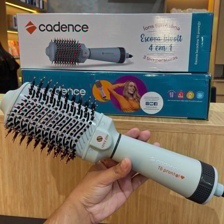 Escova Secadora Cadence 4 em 1 - ESC 710, Cinza/Preto Bivolt