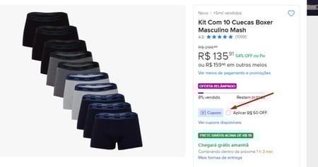 Kit Com 10 Cuecas Boxer Masculino Mash