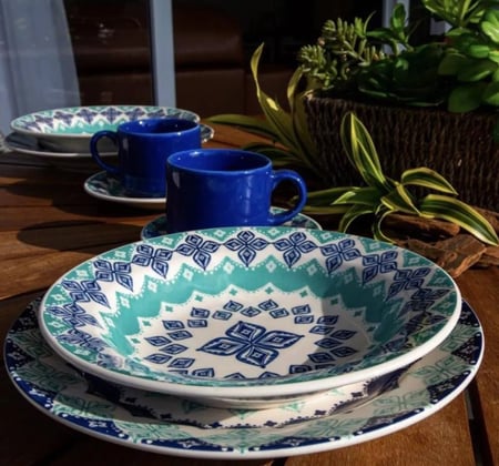 Aparelho de Jantar Oxford Cerâmica Lola 20 Peças