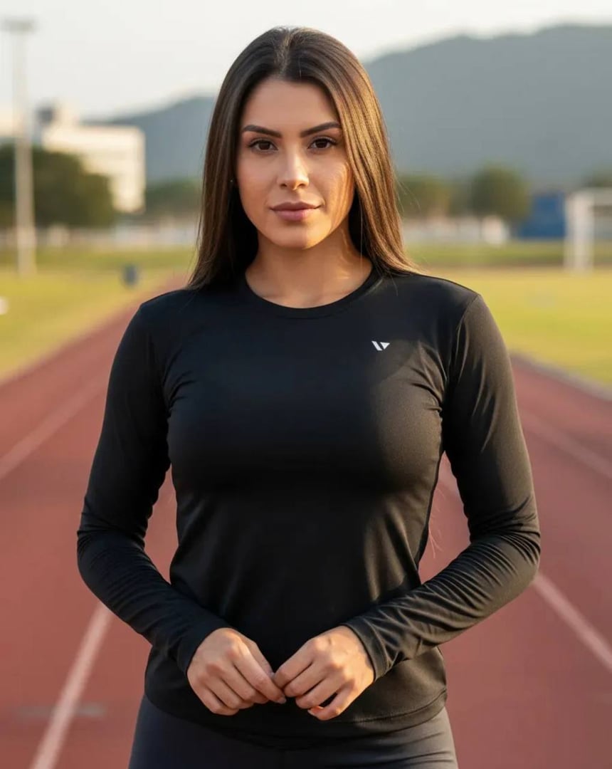 Camisas Térmica Feminina Voker Proteção Uv Bike Academia