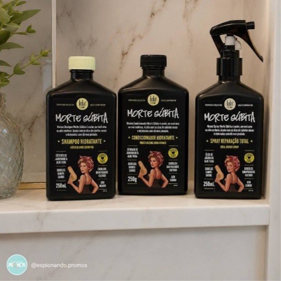 Kit Morte Súbita: Shampoo + Condicionador + Spray Reparaçao