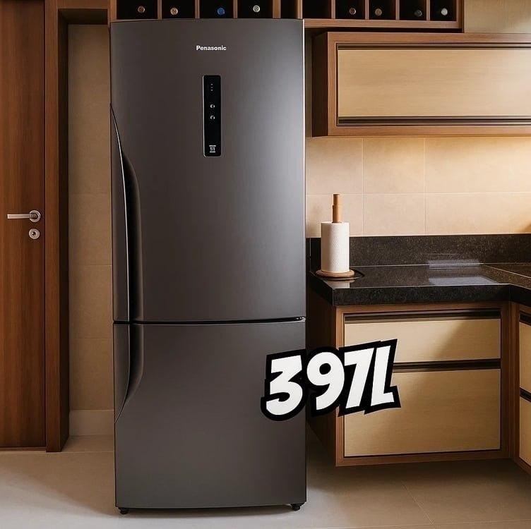 GELADEIRA PANASONIC BB41 TITÂNIO 397L 60CM 220 V