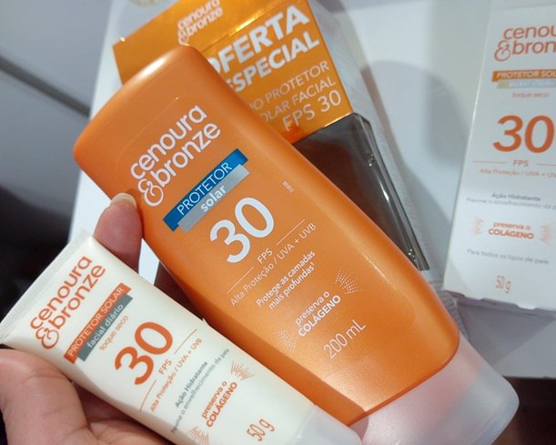 Kit Cenoura e Bronze Protetor Solar Corpo FPS 30 200ml + Facial FPS 30 50g
