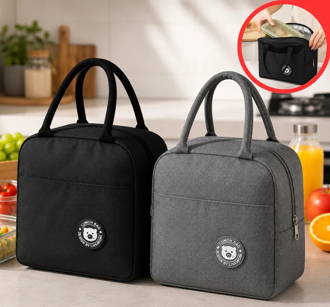 Kit 2 Bolsa Marmita Térmica Lancheira Academia e Trabalho - 6 cores