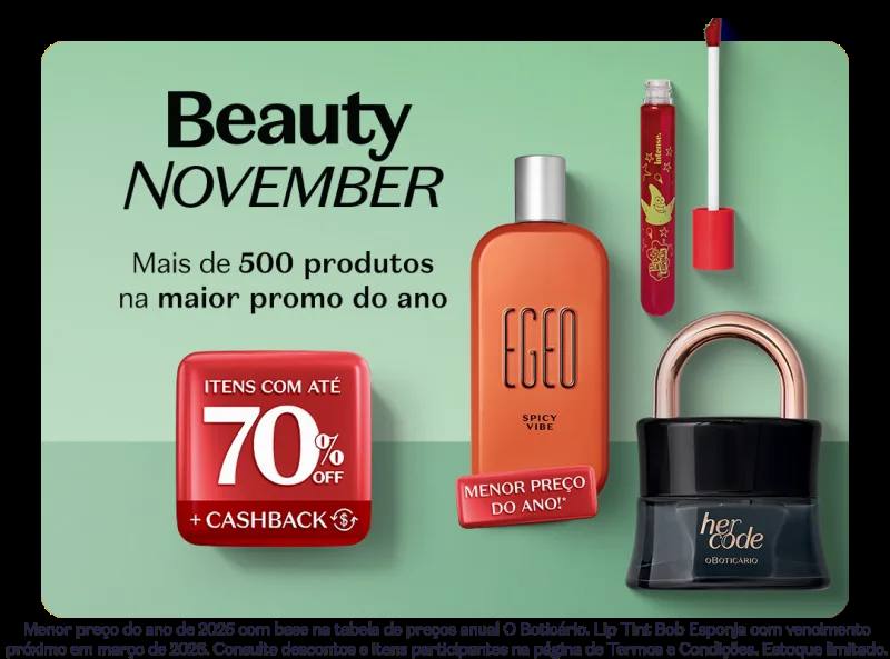 A "Black Friday" do Boticário com até 70% OFF!