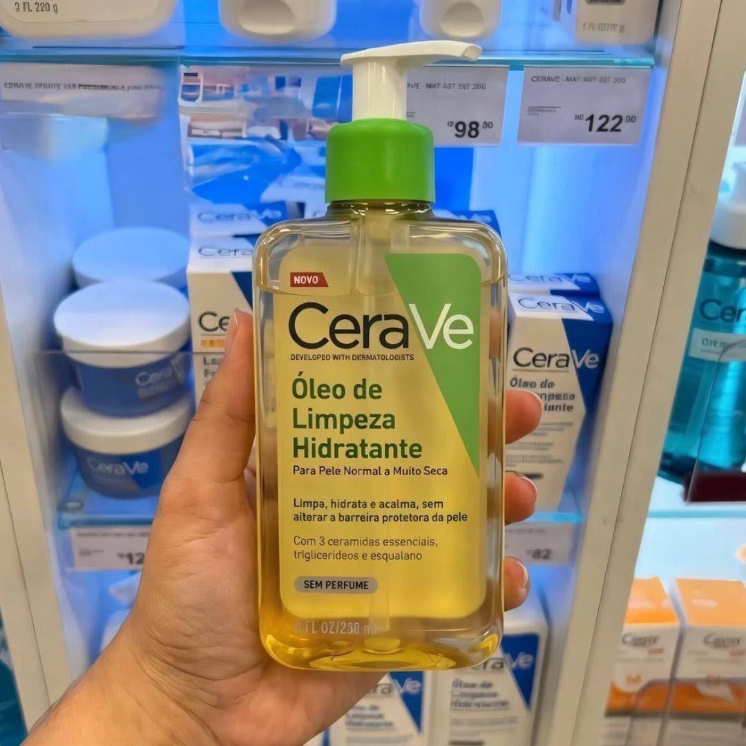 Óleo de Limpeza Facial Hidratante Para Pele Seca e Atópica CeraVe 236ml