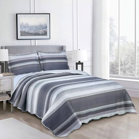 Kit Cobre Leito Colcha Queen Patchwork Evolution Dupla Face 3 Pçs Camesa