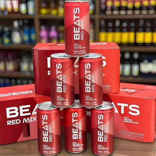 🤓Pack de Beats Red Mix 269ml, Lata, Caixa 8 Unidades