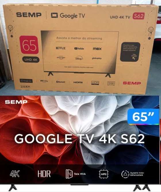 Smart TV 65" SEMP 4K UHD LED HVA Google TV 65S62 2025